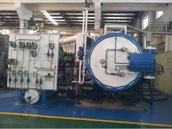 Vacuum furnace for the sintering under pressure