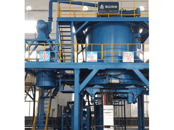 Vertical vacuum furnace pyrolysis