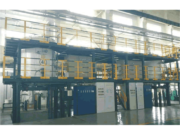 Vertical vacuum furnace graphitization