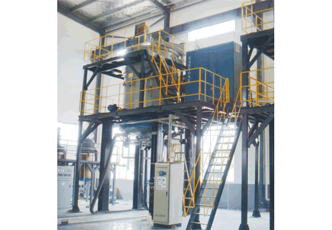 Induction furnace at medium frequencies