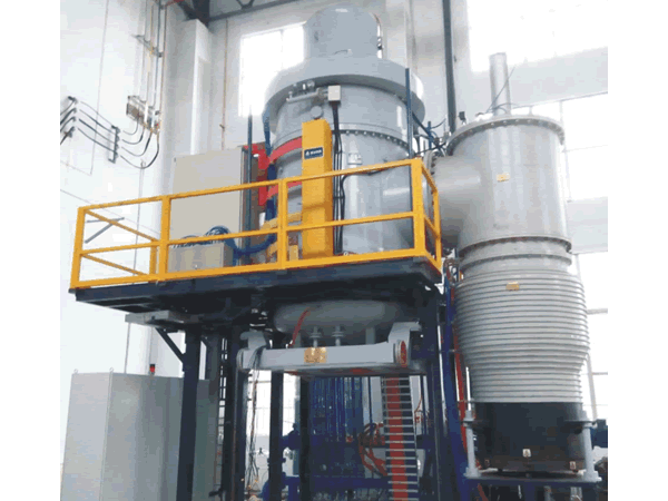 Вертикальная вакуумная печь для газовой закалки с загрузкой снизу
