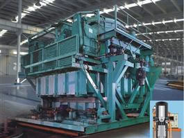 Vertical two-chamber vacuum furnace for hardening products in oil-cooled gas